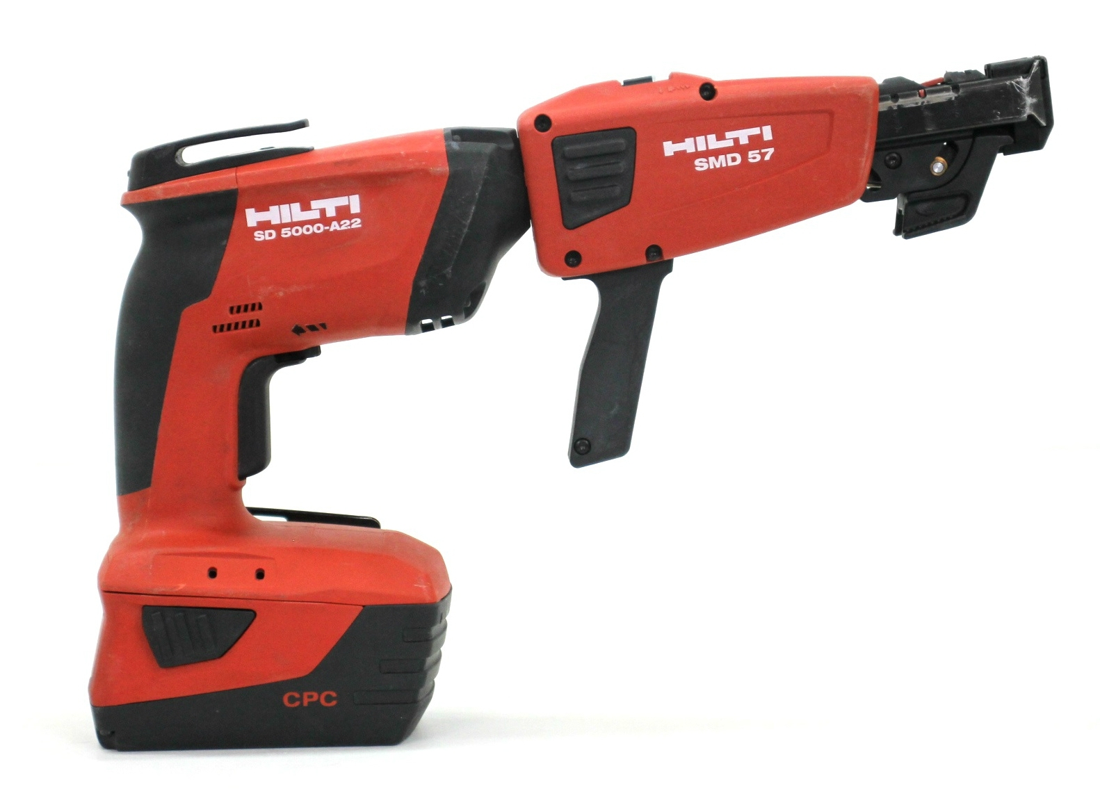 Hilti 22V Drywall Autofeed Screw Gun / Screwdriver SD 5000-A22 + SMD 57 ...