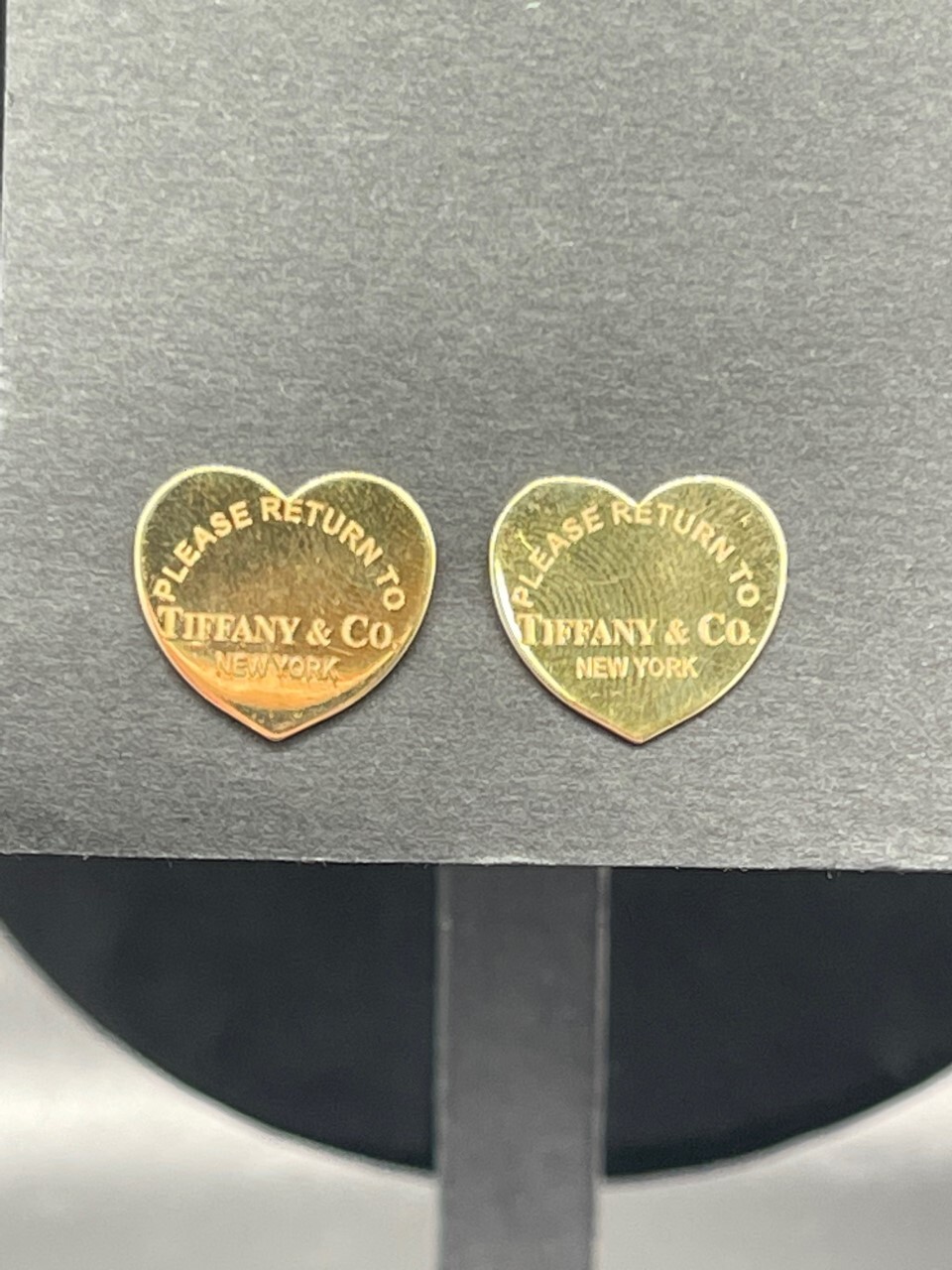 Tiffany gold store heart earrings