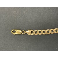 Mens 9ct Yellow Gold Curb Link Bracelet