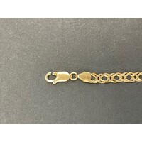 Unisex 9ct Yellow Gold Double Curb Link Bracelet