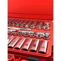 Milwaukee 3/8 Inch Drive 56 Piece Ratchet and Socket Set Imperial and Metric