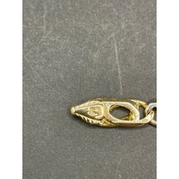 Mens 18ct Yellow Gold Birdeye/ Anchor Link ID Bracelet