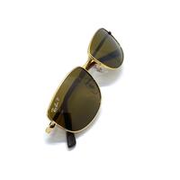 Ray-Ban RB3732 Unisex Gold Brown Polarised Sunglasses with Pouch Blue Bag