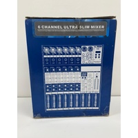 AVE Strike-FX6 PA 6 Channel Ultra Slim Mixer with FX and USB Channel