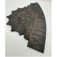 AMF Australian Military Forces Vietnam Cast Iron Plaque