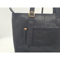 Evity Ladies Leather Black Shoulder Bag with Dust Bag