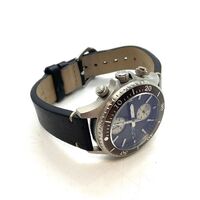 M Ja MCCabe JM-1038 Gravel Grey Stainless Steel Mens Quartz Watch Leather Band