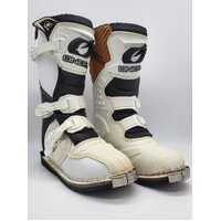 O'Neal Youth Rider Motocross Dirt Bike Boots White Size 4 US 36 EU