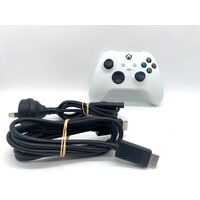 Microsoft Xbox One S 1TB Game Console White 1681 with Controller and Leads