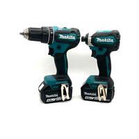 Makita Drill DHP485 and Impact Driver DTD153 Combo Kit Batteries Charger and Bag