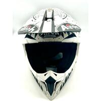 Airoh Wraap Beast Motocross Helmet Size L 59-60 Matte Black White