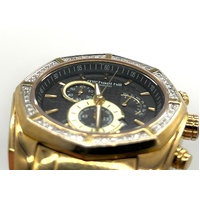 Michael Hill Mens Chrono Watch 1/2 Carat TW of Diamonds Gold Stainless Steel