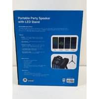 Laser Portable Party Speaker with LED Stand and Karaoke Microphone