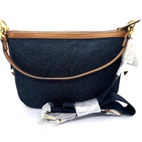 Fossil Jolie Denim Crossbody Shoulder Bag with Strap