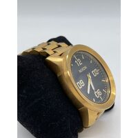 Nixon Take Charge Corporal All Gold Black Stainless Steel Bracelet Men's Watch