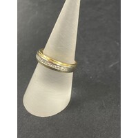 Ladies Two Tone White/ Yellow Gold + Diamond Ring (Pre-Owned)