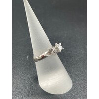 Ladies Solid 3.0 Grams 9ct White Gold Diamond Ring Fine Jewellery Size UK M