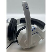 Sonic B Wired Gaming Headset White Lightweight Adjustable Headband