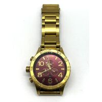 Nixon X Culture Kings 51-30 Chrono Gold/Oxblood 300m Stainless Steel Watch