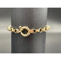 Ladies 9ct Yellow Gold Belcher Link Bracelet