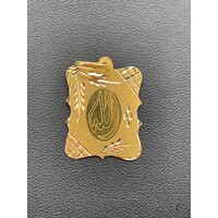 Unisex 18ct Yellow Gold Fancy Script Pendant (Pre-Owned)