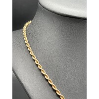 Ladies 9ct Yellow Gold Rope Necklace (Pre-Owned)