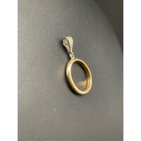 Ladies 9ct Yellow Gold Infinity Circle Pendant (Pre-Owned)