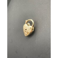 Ladies 9ct Yellow Gold Heart Locket Pendant (Pre-Owned)