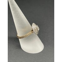 Ladies 14ct Yellow Gold Diamond Ring (Pre-Owned)