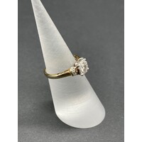 Ladies 9ct Yellow Gold Diamond Ring (Pre-Owned)