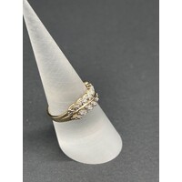 Ladies 9ct Yellow Gold Vine Leaf Design Ring (Pre-Owned)