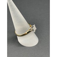 Ladies 9ct Yellow Gold Diamond Ring (Pre-Owned)