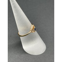 Ladies 9ct Yellow Gold Heart Ring (Pre-Owned)