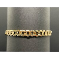 Unisex 9ct Yellow Gold Curb Link Bracelet