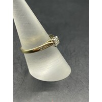 Ladies 9ct Yellow Gold Diamond Engagement Ring