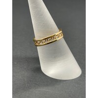 Unisex 18ct Yellow Gold Greek Pattern Ring