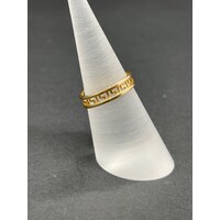 Ladies 18ct Yellow Gold Greek Pattern Ring