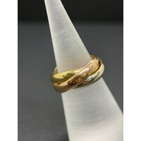 Ladies 18ct Three Tone Gold 3 in 1 Ring