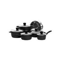 The Cooks Collective Classic 10 Piece Non Stick Cookset in Black Cookware Set