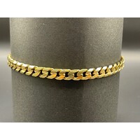 Unisex 9ct Yellow Gold Curb Link Bracelet