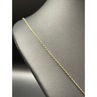 Unisex 14ct Yellow Gold Cable Link Necklace & Yacht Pendant