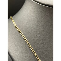 Unisex 9ct Yellow Gold cable/curb Link Chain & Cross Pendant