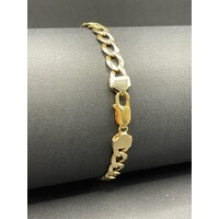 Mens 9ct Yellow Gold Curb Link Bracelet