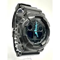 Casio G Shock GA-100C Analog Digital Display Men's Blue Black Resin Band Watch