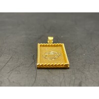 Ladies 14ct Yellow Gold Zodiac Pisces Sign Pendant