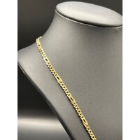 Ladies 9ct Yellow Gold Birdseye/Curb Link Necklace