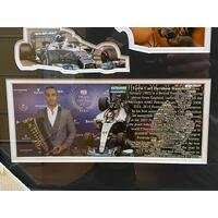 Lewis Hamilton F1 Racing Memorabilia Signed Frame Limited Edition 65/499 + COA