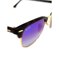 Ray-Ban RB3016 990/7Q 51 Clubmaster Blue Gradient Polarised Unisex Sunglasses