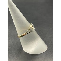 Ladies 9ct Yellow Gold Double Heart Ring