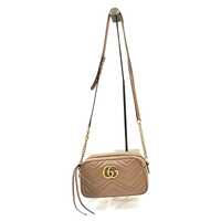 Gucci GG Marmont Matelassé Small Mini Crossbody Bag Dusty Pink with Certificate